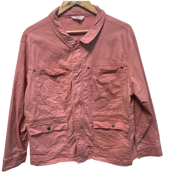 Time and Tru Jackets & Blazers - Women’s Time and Tru Adjustable Waist Pink Jacket XL 16-18 Cotton/spandex